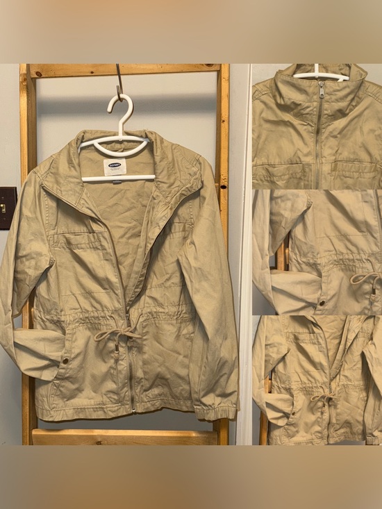 Old Navy Jackets & Blazers - Old Navy Beige Drawstring Utility Jacket